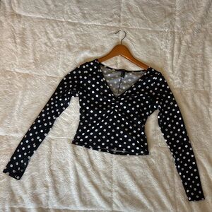 Cropped pika dot long sleeve